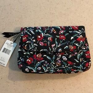 Vera Bradly Perennials Noir Brush and Cosmetics case